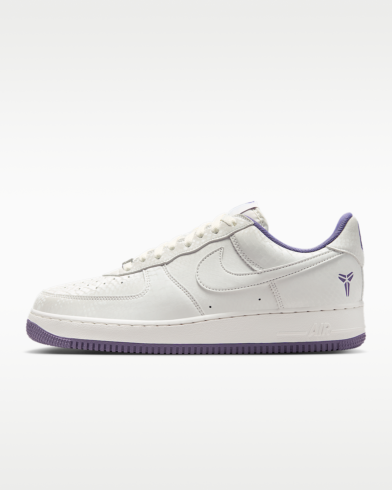 Nike Kobe Air Force 1 Low Men's Shoes Snakeskin Summit White