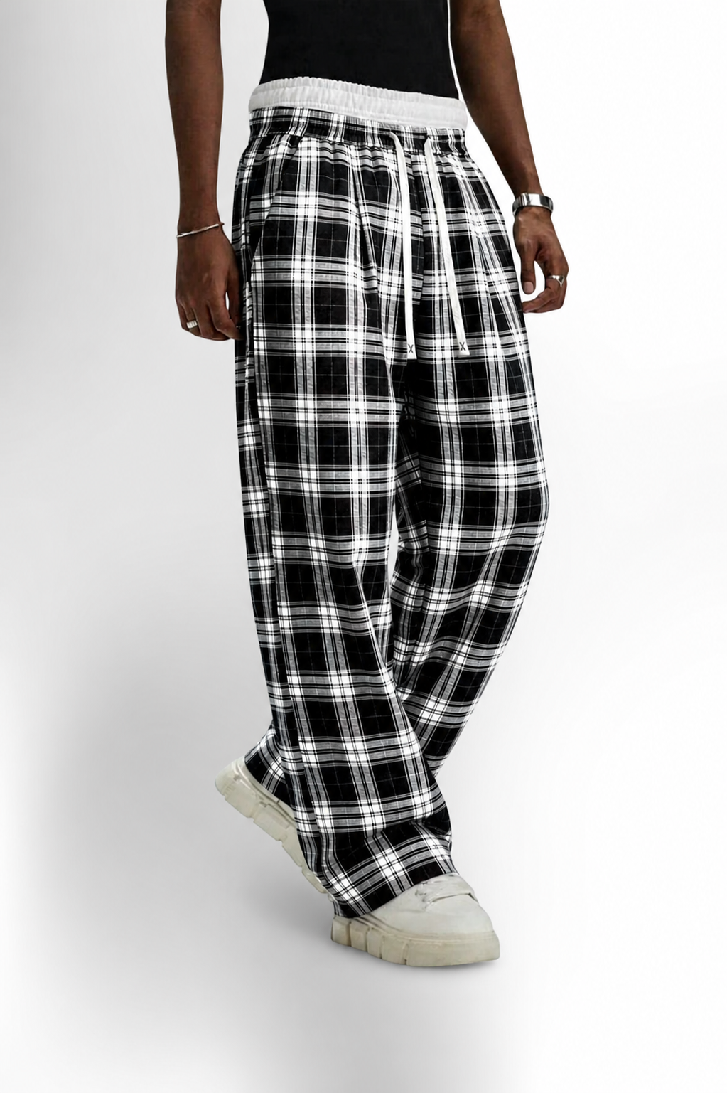 Men's Casual Plaid Sports Pants