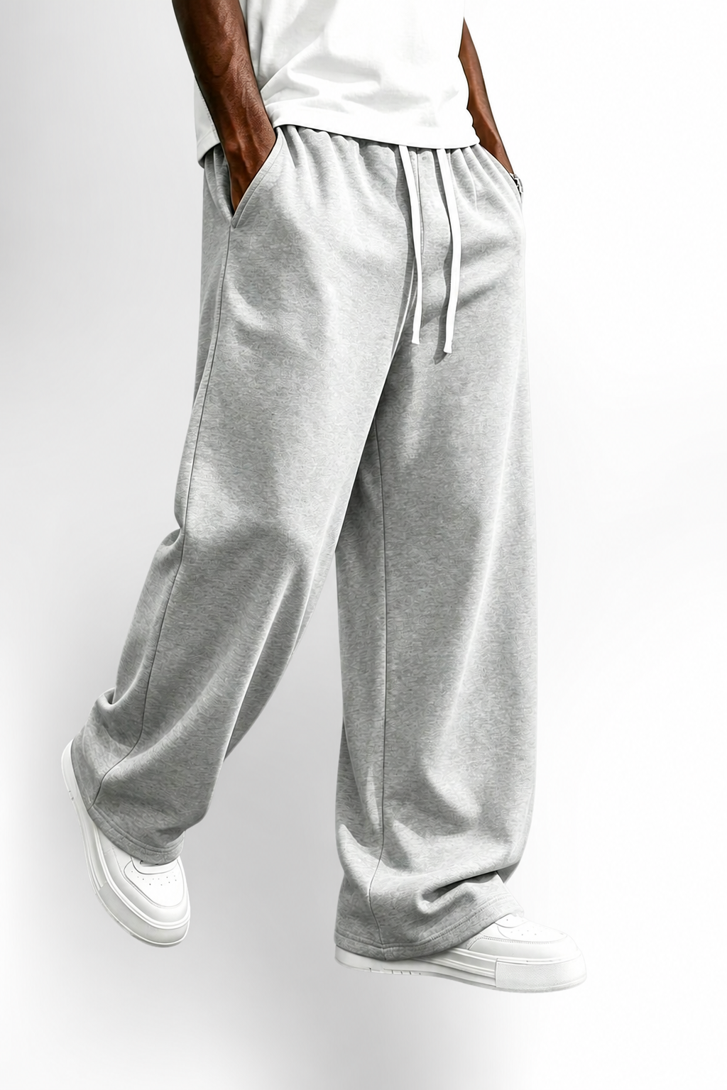 Men's Wide-Leg Drawstring Sweatpants