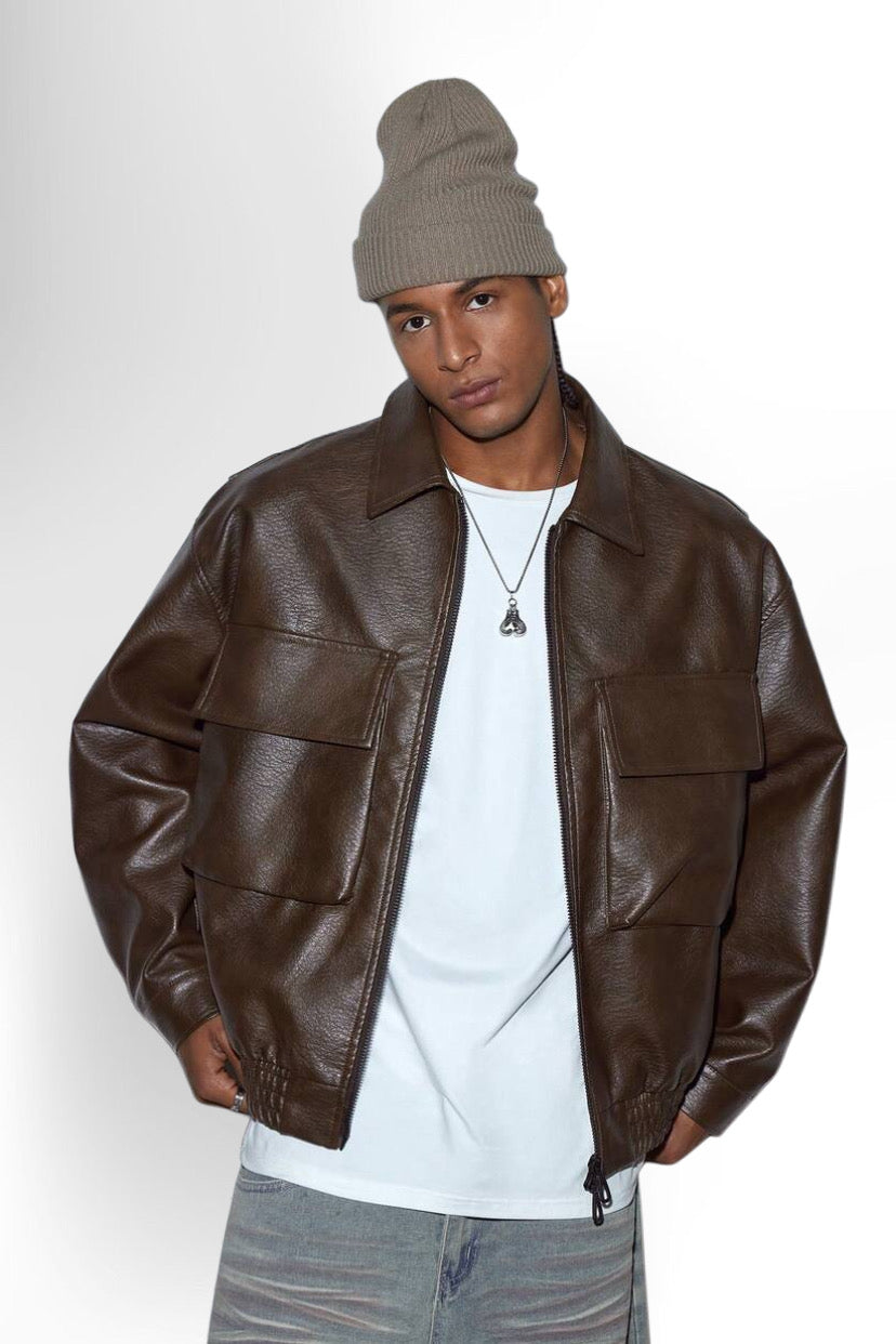 Men's Casual Leather Jacket