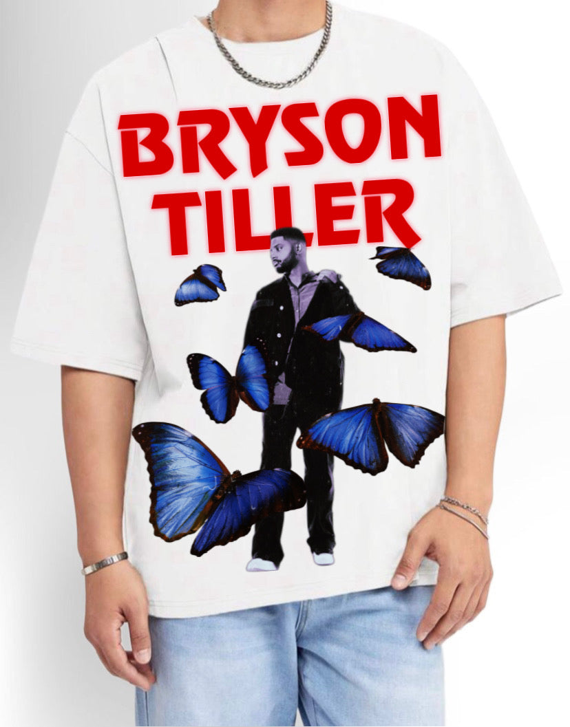 BRYSON TILLER BUTTERFLY OVERSIZED TEE