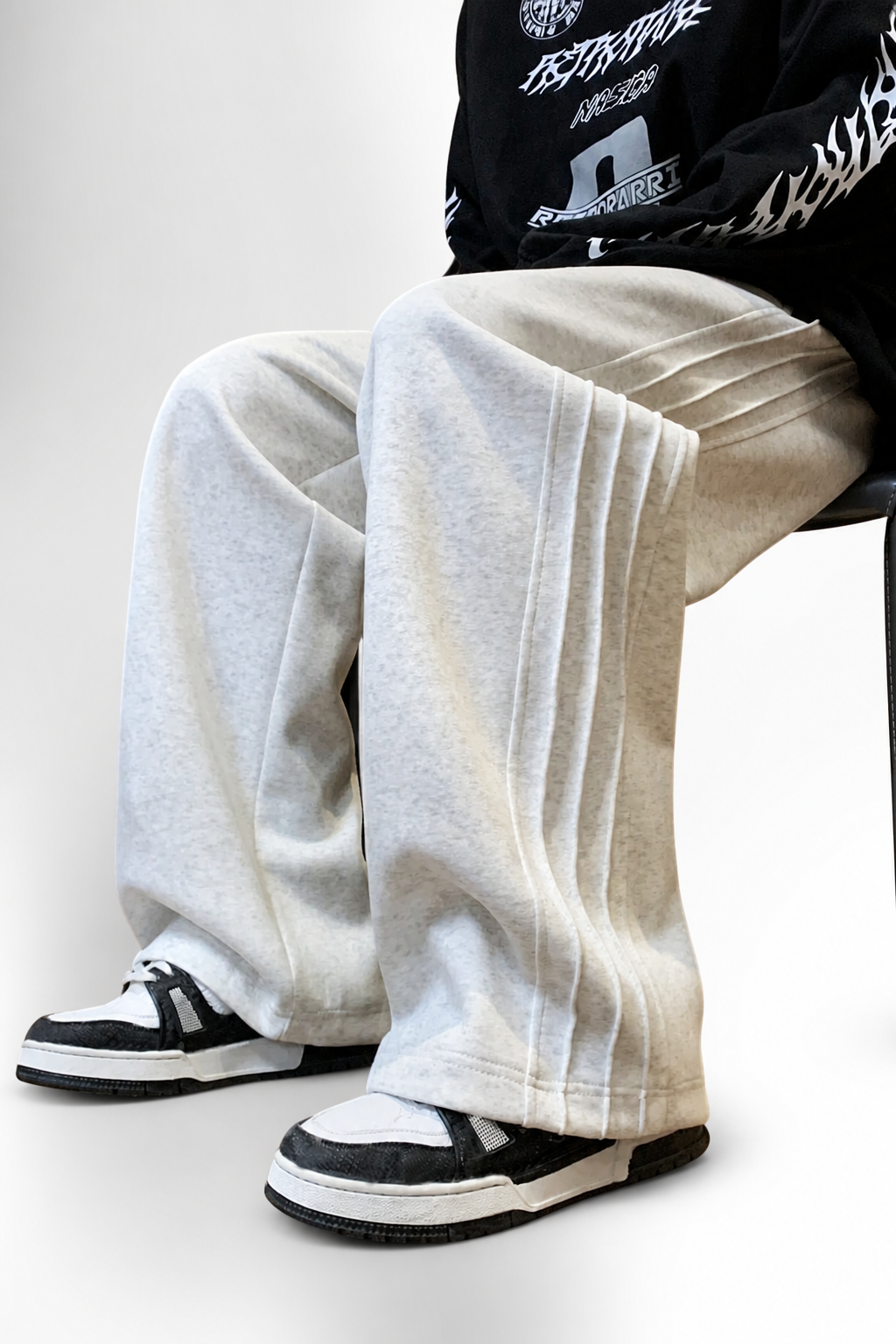 Men's Wide-Leg Jogger Sweatpants