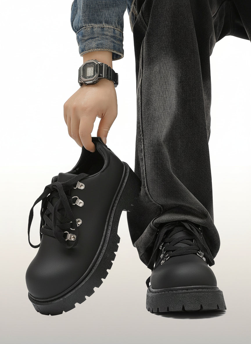Men's Thick Sole British-Style Lace-Up Dress Shoes