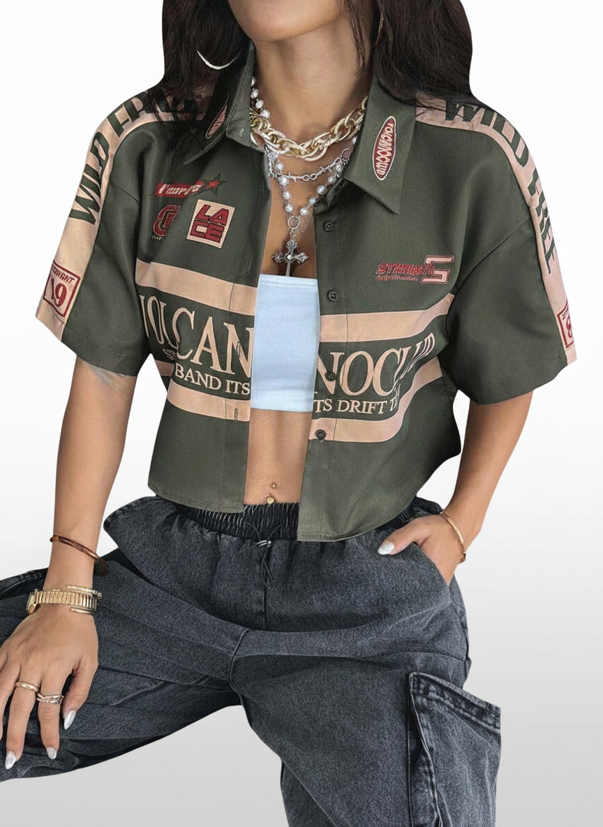 Women's Vintage Cropped Shirt